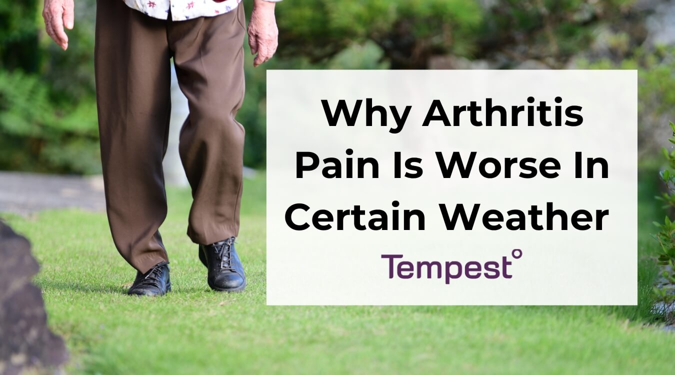 someone walking outside with arthritis pain due to the weather