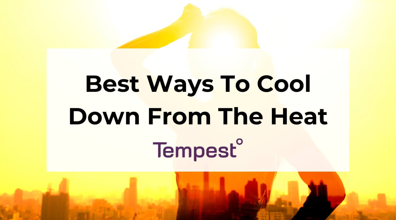 someone cooling down from the heat