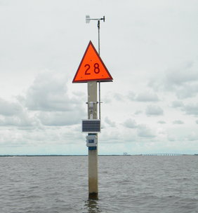 Weather antenna installed on the Banana River