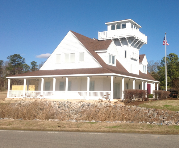 A modern home on the side of the road